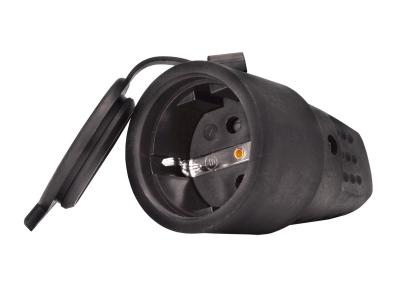 Розетка UNIVERSAL с крышкой переносная черный 602228