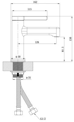 Смеситель для умывальника ESKO Sochi SC26  Смеситель для умывальника ESKO Sochi SC26