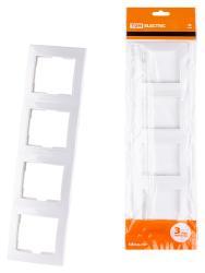 Рамка TDM Таймыр 4 поста вертикальная белый SQ1814-0029