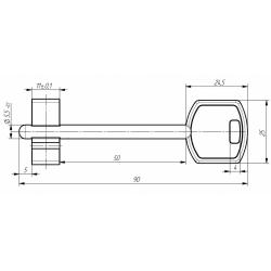 Замок врезной ЗЕНИТ ЗВ-9-4.2 Медь