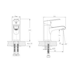 Смеситель для умывальника RUSH Victoria VI7135-11