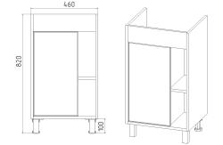 Тумба с раковиной VIANT Бостон 50 