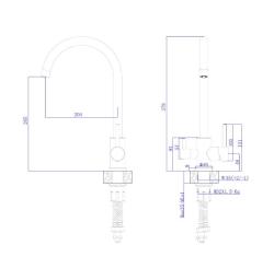 Смеситель для кухни RUSH A953-03-37B  