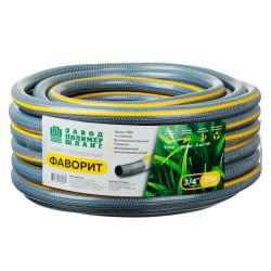 Шланг поливочный ПОЛИМЕР ШЛАНГ Фаворит Серый, желтый 3/4" 25 м