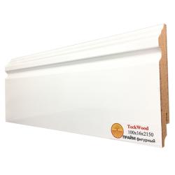 Плинтус ламинированный TECKWOOD Белый фигурный 2150*100*16 мм