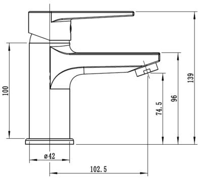 Смеситель для умывальника ESKO Budapest BT26 Смеситель для умывальника ESKO Budapest BT26