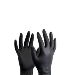 Перчатки нитриловые р. S 100шт, черный /Aviora/