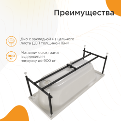 Ванна акриловая RADOMIR Виктория Лайт 160*70 см