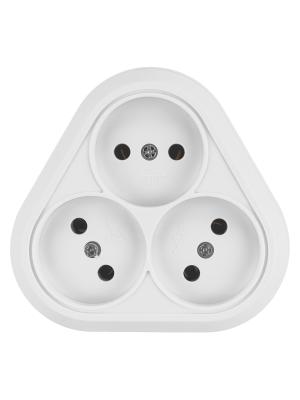 Розетка TDM Ладога 3 гнезда белый SQ1801-0136