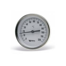 Термометр аксиальный WATTS 63 мм погружная гильза 50 мм 0-120°С 1/2"