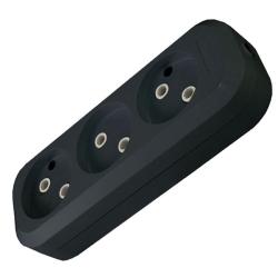 Колодка TDM 3 гнезда черный