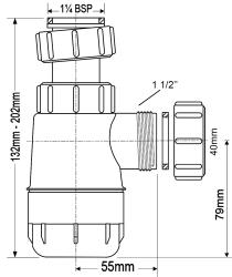 Сифон бутылочный MCALPINE MRW240NW