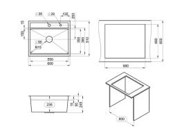 Мойка кухонная GRANULA KS-6051 Золото сатин