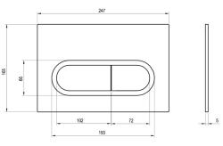 Клавиша смыва RAVAK Chrome X01797