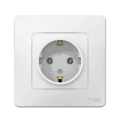 Розетка SYSTEME ELECTRIC Blanca с заземлением белый BLNRS001011