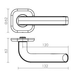Ручка на розетке FUARO Tor xl trust eco Черный/Мастино