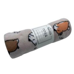 Плед BELEZZA Sleep Dog Собаки Бежевый 130*170 см