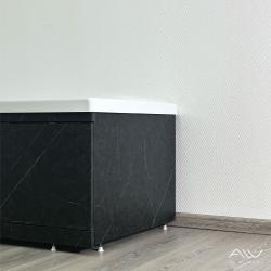 Экран для ванны ALAVANN Rita, Slot 70 черный мрамор 65,1 см