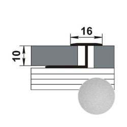 Профиль одноуровневый ЛУКА ЛК 15 ламинированный Алюминий 001 2,7 м
