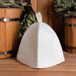 Шапка для бани БАЦЬКИНА БАНЯ Белая