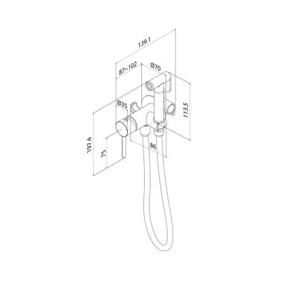 Гигиенический комплект IDDIS Axes встраиваемый 005GMR0i08