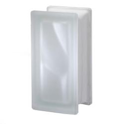 Стеклоблок половинка GLASS BLOCK Полуматовый бесцветный