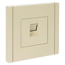 Розетка компьютерная IEK Forte&Piano RJ45 ваниль FP-K10-1-K10