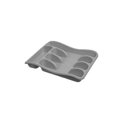 Лоток для столовых приборов широкий, серый/VIOLET/