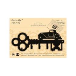 Ключница DUCK & DOG Автомобиль черный матовый
