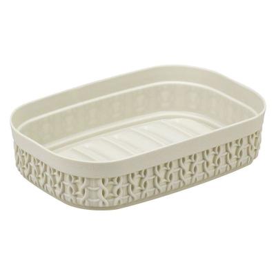 Мыльница IDEA Вязание белый ротанг