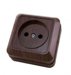 Розетка сетевая TDM Ладога бук SQ1801-0033