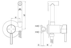 Гигиенический комплект ESKO встраиваемый SMH01Black 
