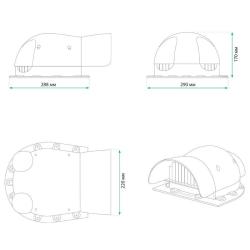 Аэратор кровельный KROVENT KTV Seam RAL 8017 290*288 мм