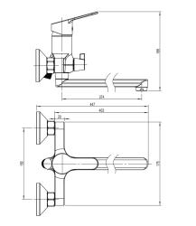 Смеситель для ванны RUSH Sky SK5720-51