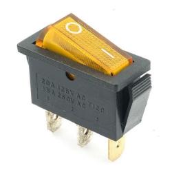 Выключатель клавишный REXANT Mini RWB-404 желтый 36-2212