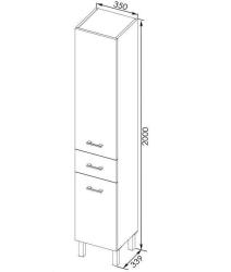 Пенал AQUANET Верона L 35*200 см