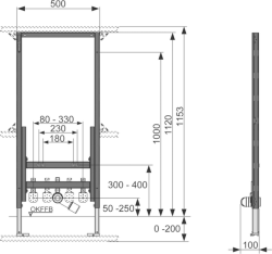 Инсталляция для биде TECE Profil 9330000 