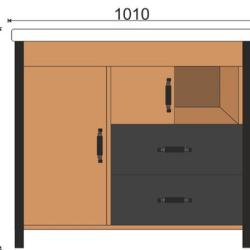 Тумба с раковиной EVA GOLD Fernando 100 