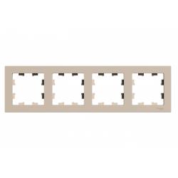 Рамка SYSTEME ELECTRIC Atlas design 4 поста песочный ATN001204