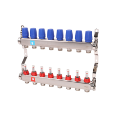 Коллектор нержавеющий MVI с расходомерами 8 выходов 1*3/4" EK MS.508.06