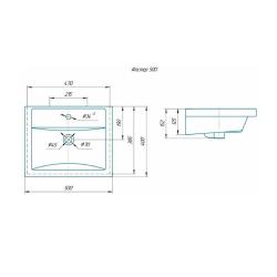 Тумба с раковиной RUVANN Dreva 50