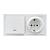 Блок розетка и выключатель LEZARD Leto белый 752-0200-170BIP