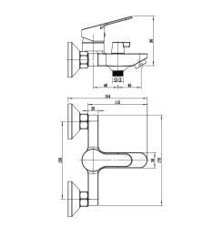 Смеситель для ванны RUSH Sky SK5720-44