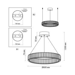 Подвес ODEON Vekia 4930/36L Хром