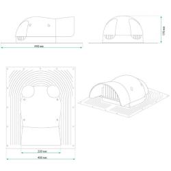 Аэратор кровельный KROVENT KTV RAL 8017 440*400 мм