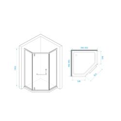 Душевое ограждение RGW НО-084B сатин 100*100 см 