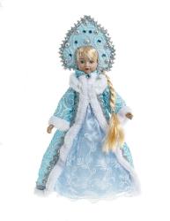 Декоративная кукла REMECO Снегурочка в голубой шубке 54 см