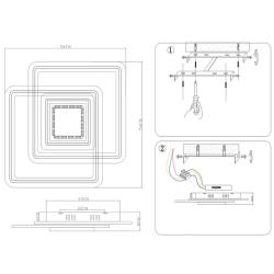 Люстра AMBRELLA Acrylica FA262 CF/TI Черный