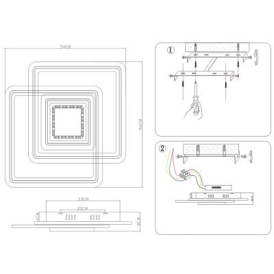 Люстра AMBRELLA Acrylica FA262 CF/TI Черный