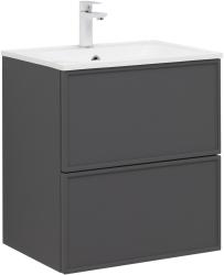 Тумба с раковиной AQUANET Арт 60 ясень графит
